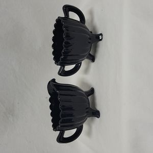 Imperial Glass Pillar Flute 1940's Creamer and Open Sugar Bowl Set